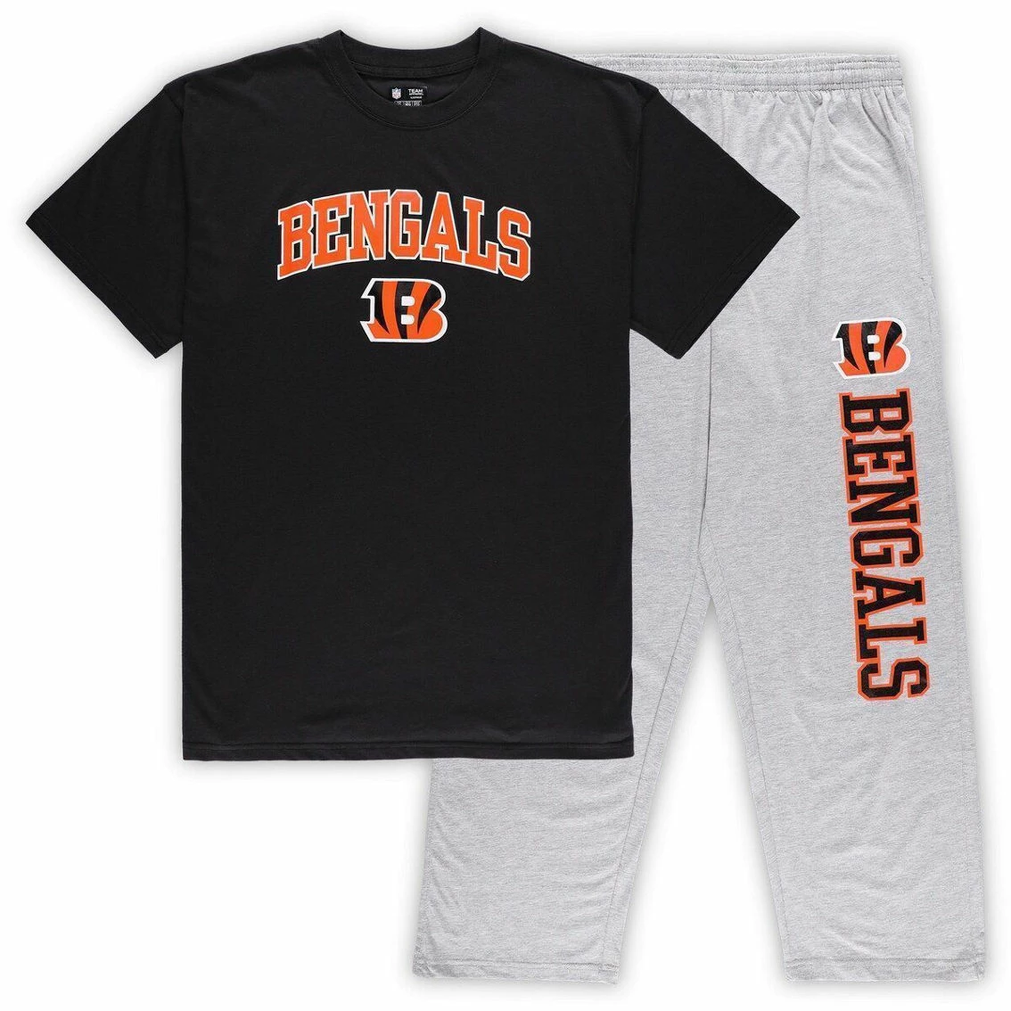 Concepts Sport Men's Concepts Black/Heather Gray Sport Cincinnati Bengals Big & Tall T-Shirt & Pants Sleep Set 3 Concepts Sport Men's Concepts Black/Heather Gray Sport Cincinnati Bengals Big & Tall T-Shirt & Pants Sleep Set