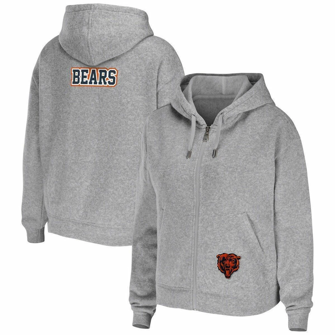 WEAR By Erin Andrews Women's Heathered Gray Chicago Bears Team Full-Zip Hoodie 3 WEAR By Erin Andrews Women's Heathered Gray Chicago Bears Team Full-Zip Hoodie