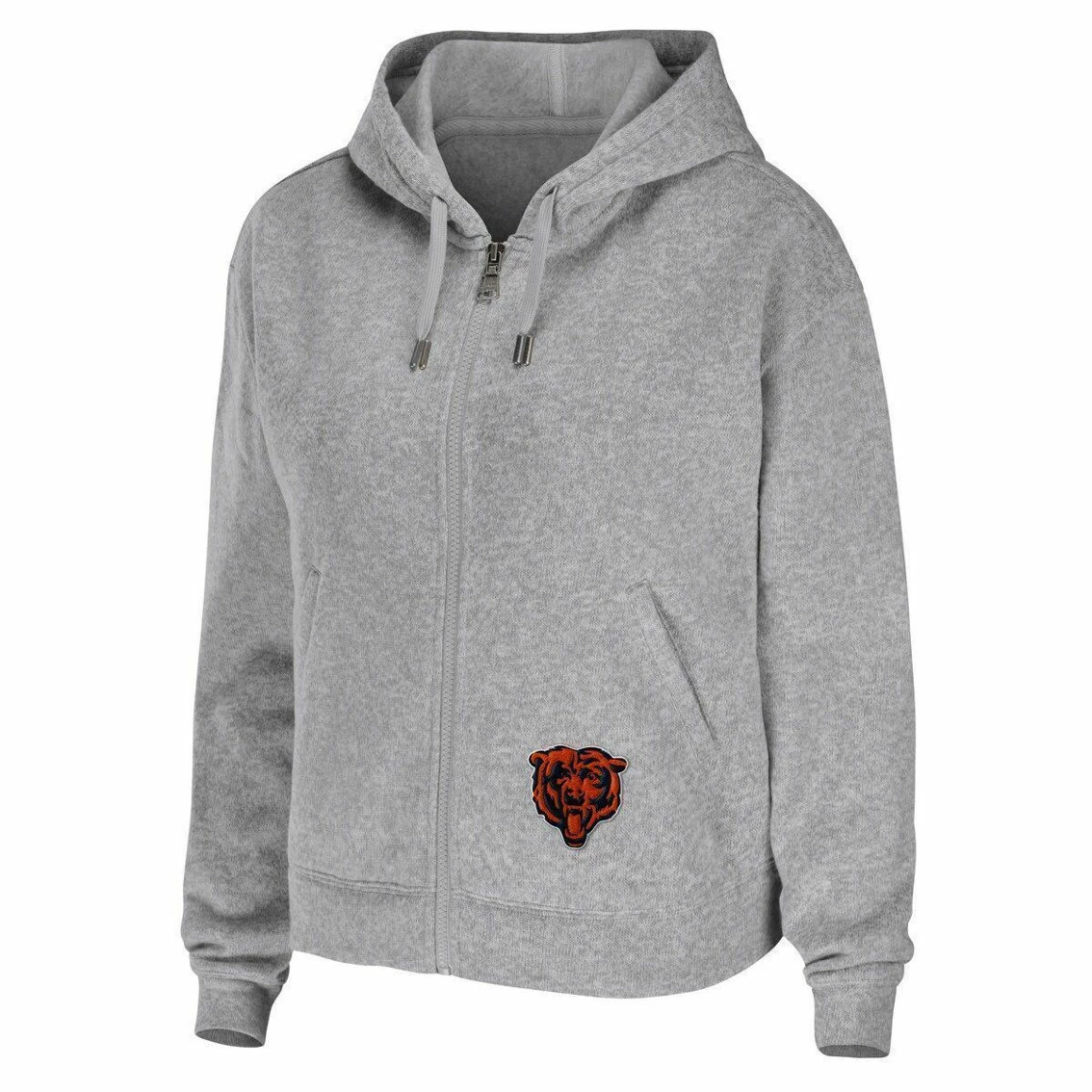 WEAR By Erin Andrews Women's Heathered Gray Chicago Bears Team Full-Zip Hoodie 5 WEAR By Erin Andrews Women's Heathered Gray Chicago Bears Team Full-Zip Hoodie - Image 3