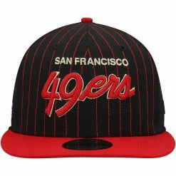 New Era Men's Black/Scarlet San Francisco 49ers Pinstripe 9FIFTY Snapback Hat 8 New Era Men's Black/Scarlet San Francisco 49ers Pinstripe 9FIFTY Snapback Hat -Fanatics DSCO1153661979 1007 ALT2