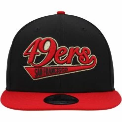 New Era Men's Black/Scarlet San Francisco 49ers Tailsweep 9FIFTY Snapback Hat 8 New Era Men's Black/Scarlet San Francisco 49ers Tailsweep 9FIFTY Snapback Hat -Fanatics DSCO1153662118 1007 ALT2