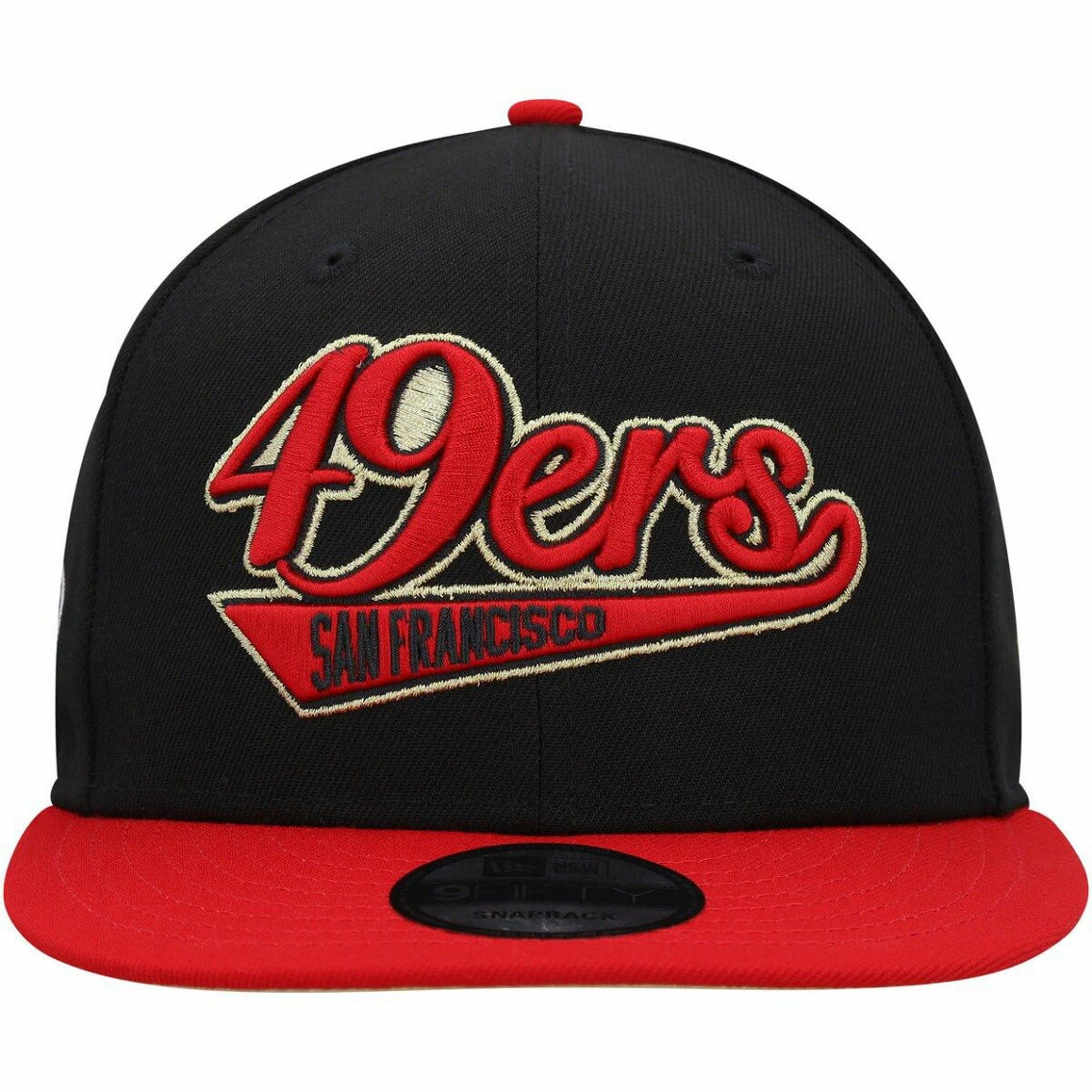 New Era Men's Black/Scarlet San Francisco 49ers Tailsweep 9FIFTY Snapback Hat 5 New Era Men's Black/Scarlet San Francisco 49ers Tailsweep 9FIFTY Snapback Hat - Image 3