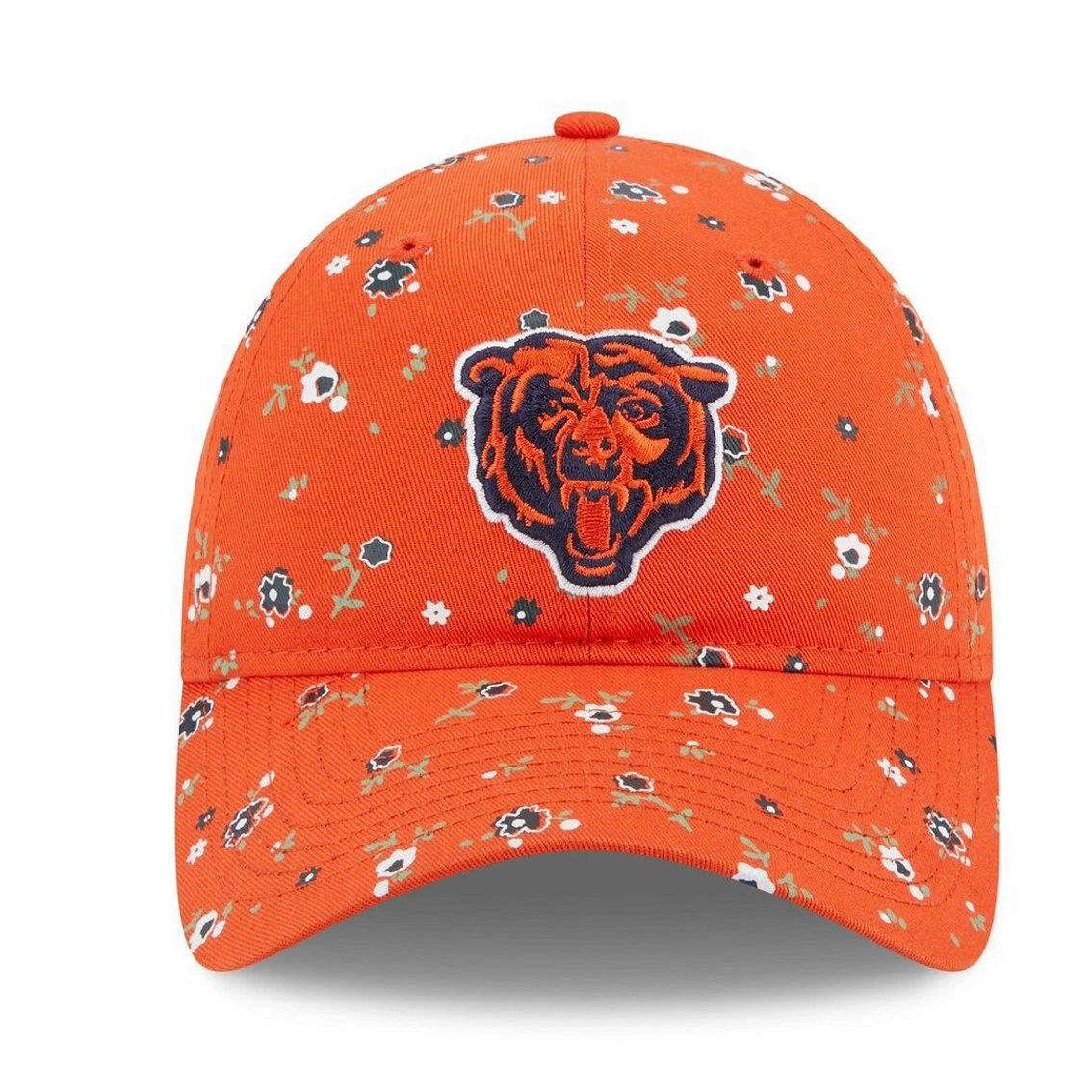 New Era Women's Orange Chicago Bears Floral 9TWENTY Adjustable Hat 5 New Era Women's Orange Chicago Bears Floral 9TWENTY Adjustable Hat - Image 3