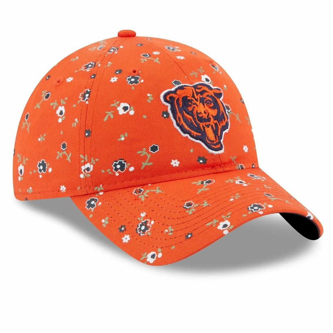 New Era Women's Orange Chicago Bears Floral 9TWENTY Adjustable Hat 6 New Era Women's Orange Chicago Bears Floral 9TWENTY Adjustable Hat - Image 4