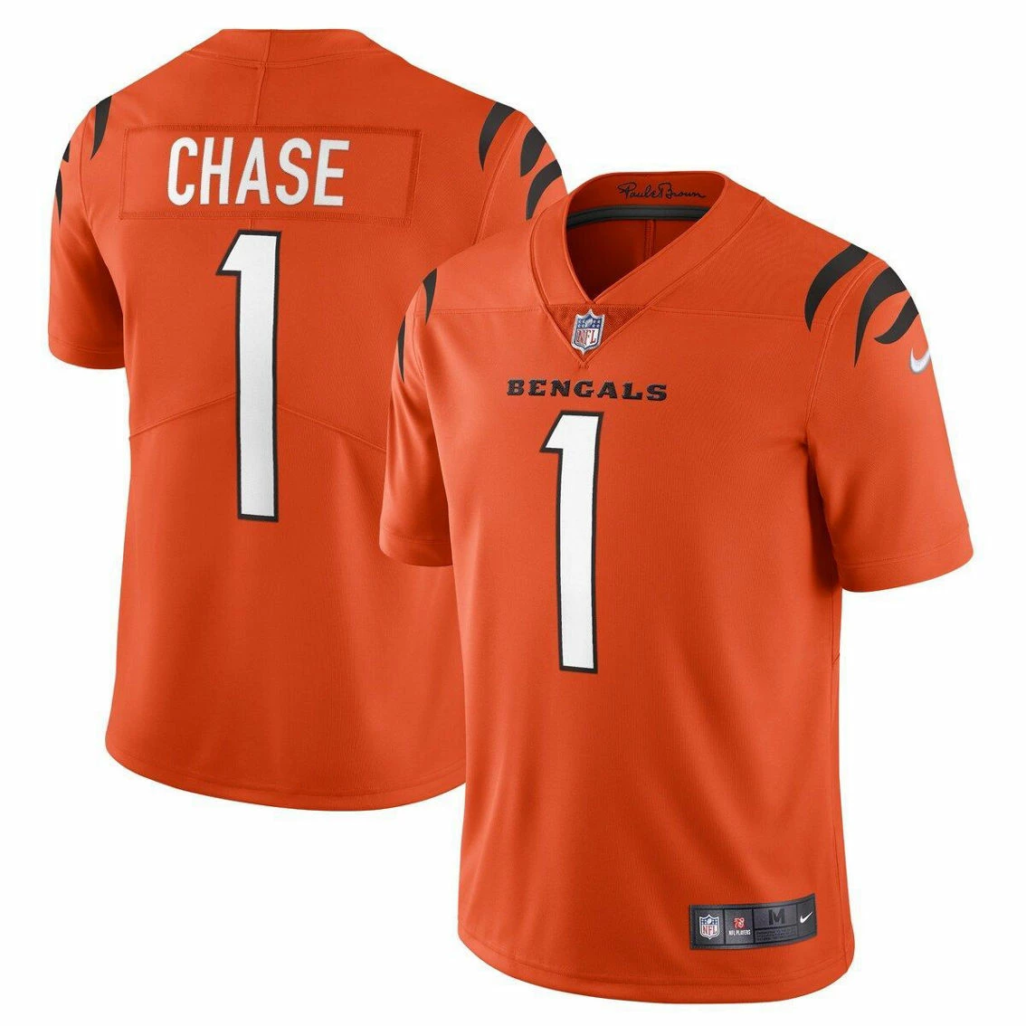 Men's Nike Ja'Marr Chase Orange Cincinnati Bengals Alternate Vapor Limited Jersey 4 Men's Nike Ja'Marr Chase Orange Cincinnati Bengals Alternate Vapor Limited Jersey - Image 2