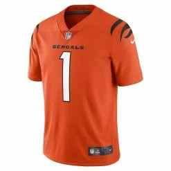Men's Nike Ja'Marr Chase Orange Cincinnati Bengals Alternate Vapor Limited Jersey 8 Men's Nike Ja'Marr Chase Orange Cincinnati Bengals Alternate Vapor Limited Jersey -Fanatics DSCO1153662265 2294 ALT2