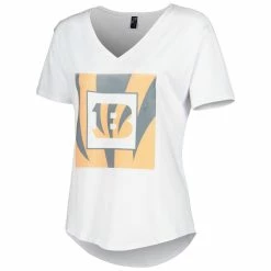 Women's KIYA TOMLIN White Cincinnati Bengals V-Neck T-Shirt 8 Women's KIYA TOMLIN White Cincinnati Bengals V-Neck T-Shirt -Fanatics DSCO1153737794 3550 ALT2