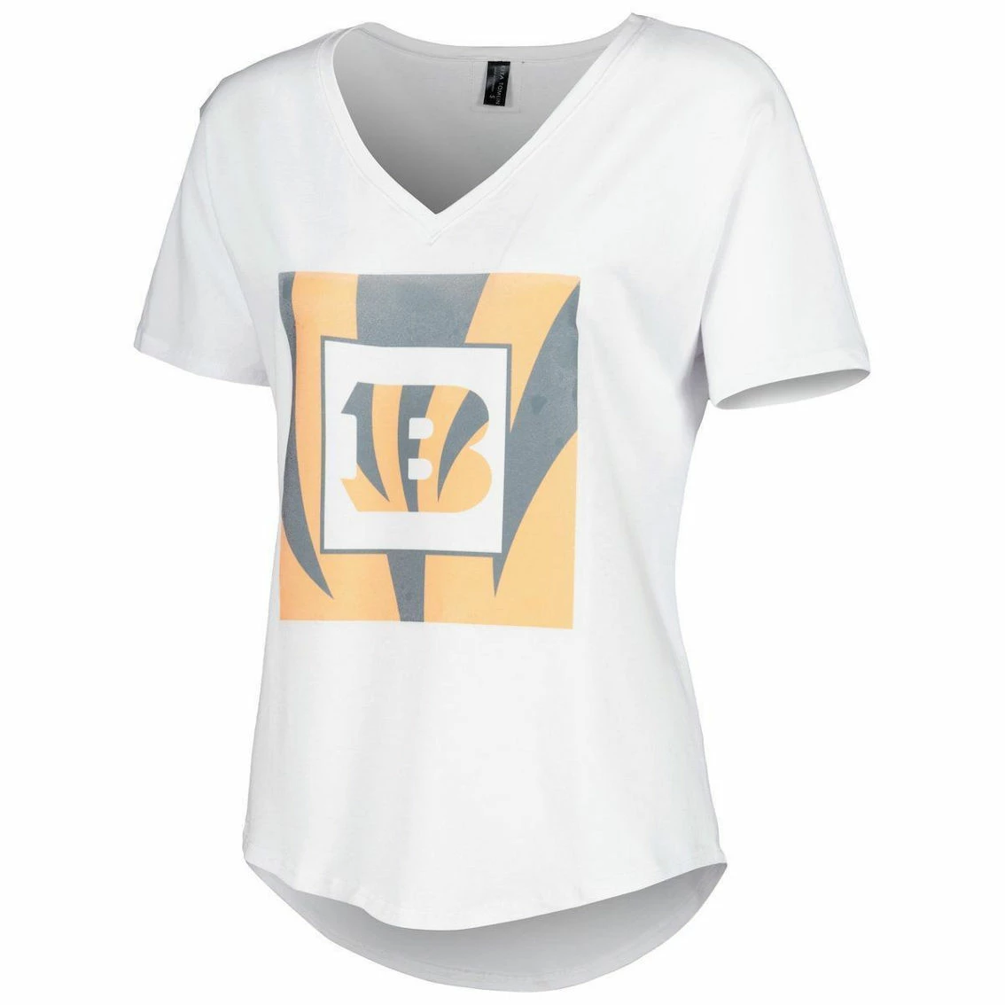 Women's KIYA TOMLIN White Cincinnati Bengals V-Neck T-Shirt 5 Women's KIYA TOMLIN White Cincinnati Bengals V-Neck T-Shirt - Image 3