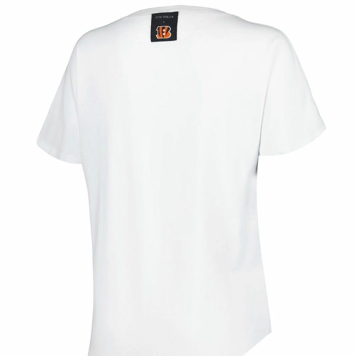 Women's KIYA TOMLIN White Cincinnati Bengals V-Neck T-Shirt 6 Women's KIYA TOMLIN White Cincinnati Bengals V-Neck T-Shirt - Image 4