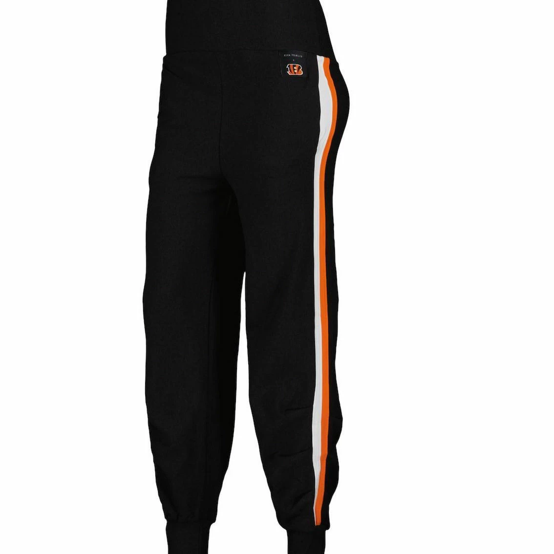 KIYA TOMLIN Women's Black Cincinnati Bengals Stripe Tri-Blend Joggers 5 KIYA TOMLIN Women's Black Cincinnati Bengals Stripe Tri-Blend Joggers - Image 3