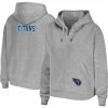 WEAR By Erin Andrews Women's Heathered Gray Tennessee Titans Team Full-Zip Hoodie