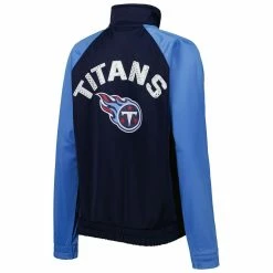 G-III 4Her By Carl Banks Women's Navy/Light Blue Tennessee Titans Confetti Raglan Full-Zip Track Jacket -Fanatics DSCO1154012542 1191 ALT3
