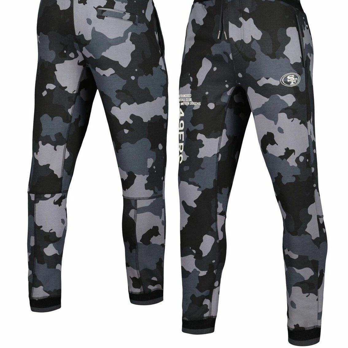 The Wild Collective Unisex Black San Francisco 49ers Camo Jogger Pants 3 The Wild Collective Unisex Black San Francisco 49ers Camo Jogger Pants