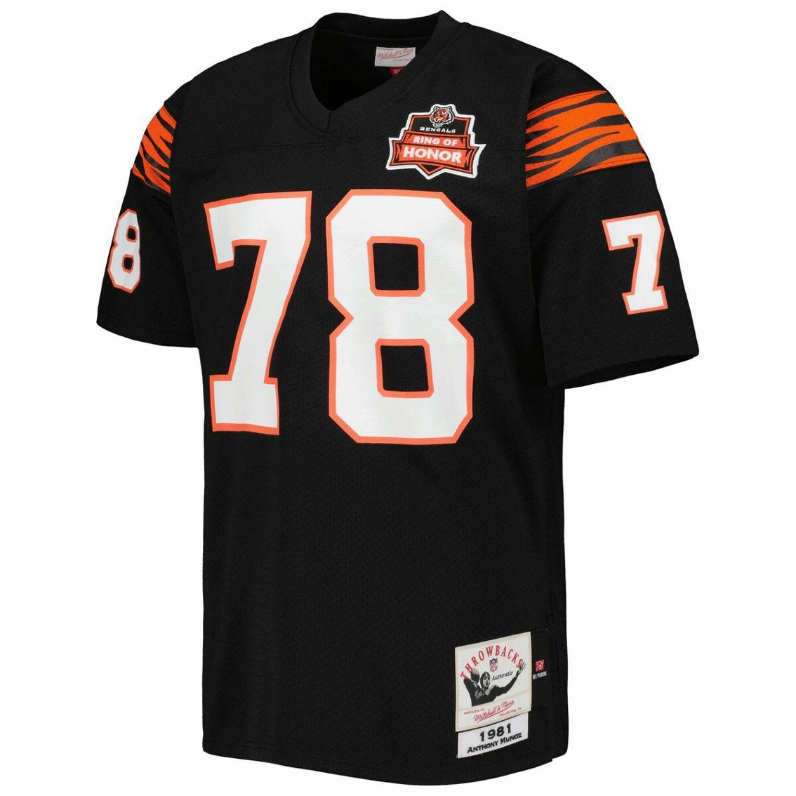 Mitchell & Ness Men's Anthony Munoz Black Cincinnati Bengals 1981 Authentic Retired Player Jersey 5 Mitchell & Ness Men's Anthony Munoz Black Cincinnati Bengals 1981 Authentic Retired Player Jersey - Image 3