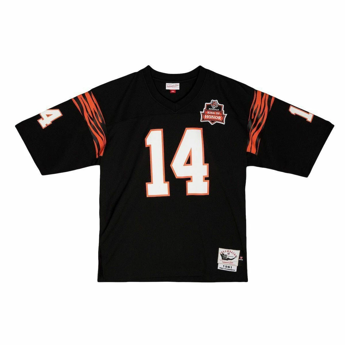 Mitchell & Ness Men's Ken Anderson Black Cincinnati Bengals 1981 Authentic Retired Player Jersey 5 Mitchell & Ness Men's Ken Anderson Black Cincinnati Bengals 1981 Authentic Retired Player Jersey - Image 3