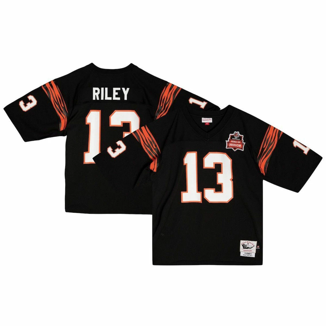 Mitchell & Ness Men's Ken Riley Black Cincinnati Bengals 1981 Authentic Retired Player Jersey 4 Mitchell & Ness Men's Ken Riley Black Cincinnati Bengals 1981 Authentic Retired Player Jersey - Image 2