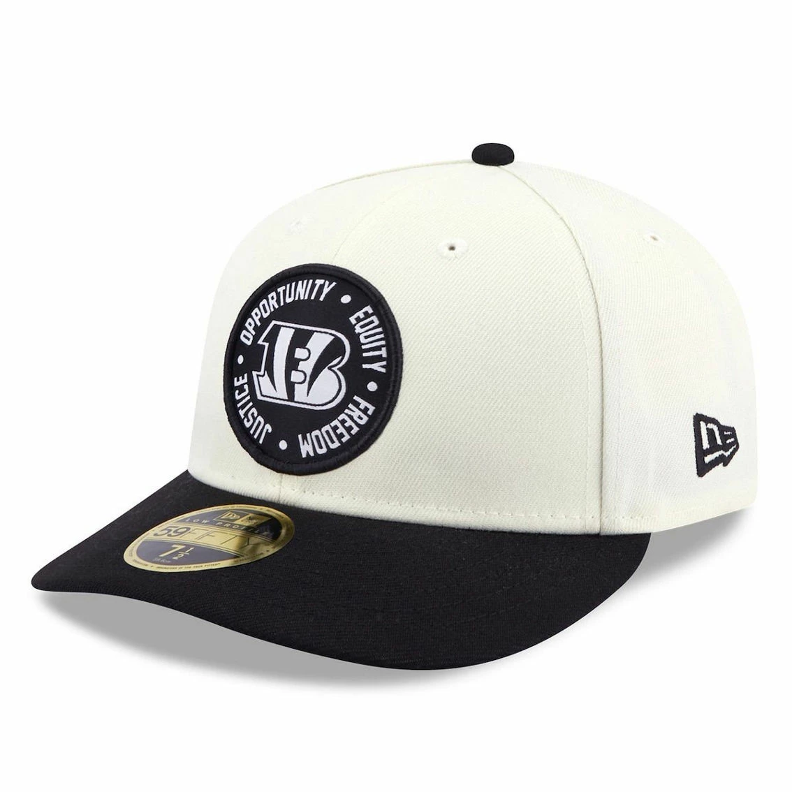 New Era Men's Cream/Black Cincinnati Bengals 2022 Inspire Change 59FIFTY Low Fitted Hat 3 New Era Men's Cream/Black Cincinnati Bengals 2022 Inspire Change 59FIFTY Low Fitted Hat