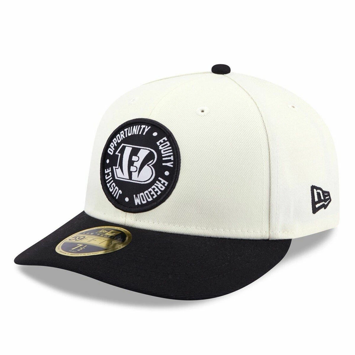 New Era Men's Cream/Black Cincinnati Bengals 2022 Inspire Change 59FIFTY Low Fitted Hat 4 New Era Men's Cream/Black Cincinnati Bengals 2022 Inspire Change 59FIFTY Low Fitted Hat - Image 2