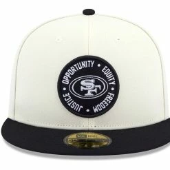 New Era Men's Cream/Black San Francisco 49ers 2022 Inspire Change 59FIFTY Fitted Hat -Fanatics DSCO1154283336 6662 ALT2