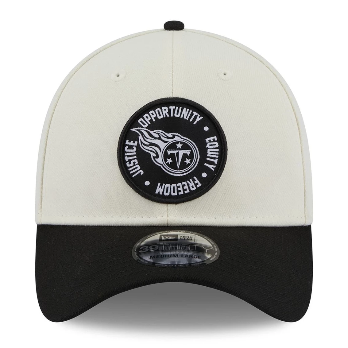 New Era Men's Cream/Black Tennessee Titans 2022 Inspire Change 39THIRTY Flex Hat 5 New Era Men's Cream/Black Tennessee Titans 2022 Inspire Change 39THIRTY Flex Hat - Image 3