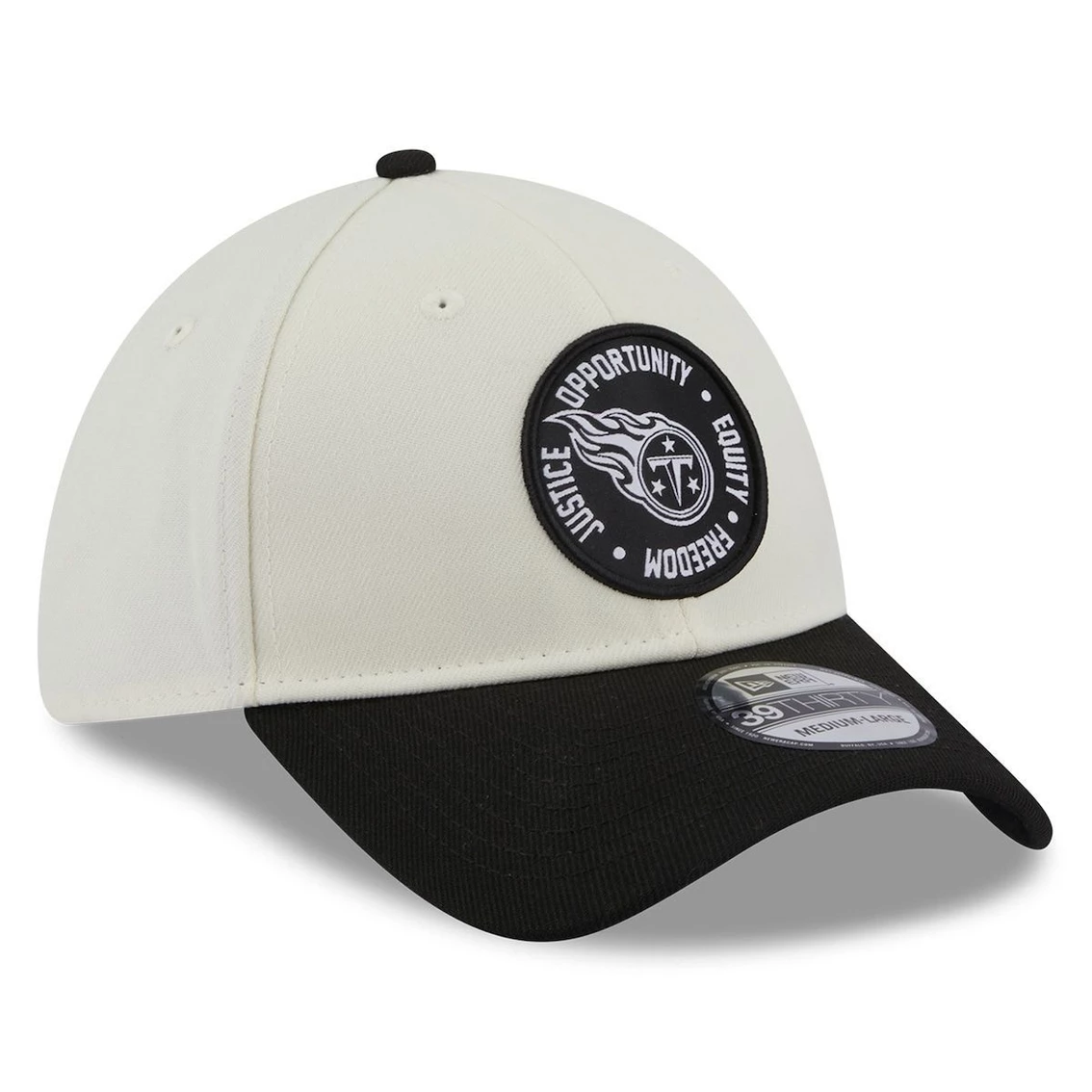 New Era Men's Cream/Black Tennessee Titans 2022 Inspire Change 39THIRTY Flex Hat 6 New Era Men's Cream/Black Tennessee Titans 2022 Inspire Change 39THIRTY Flex Hat - Image 4
