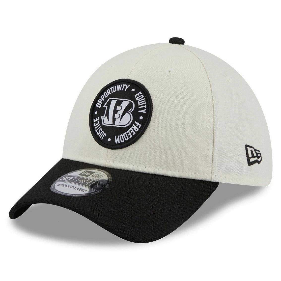 New Era Men's Cream/Black Cincinnati Bengals 2022 Inspire Change 39THIRTY Flex Hat 4 New Era Men's Cream/Black Cincinnati Bengals 2022 Inspire Change 39THIRTY Flex Hat - Image 2