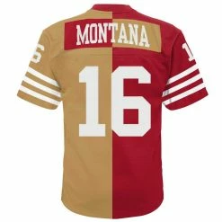 Mitchell & Ness Youth Joe Montana Scarlet/Gold San Francisco 49ers Split Legacy Jersey 9 Mitchell & Ness Youth Joe Montana Scarlet/Gold San Francisco 49ers Split Legacy Jersey -Fanatics DSCO1154283515 GOLDRE ALT3