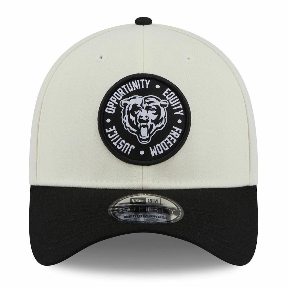 New Era Men's Cream/Black Chicago Bears 2022 Inspire Change 39THIRTY Flex Hat 5 New Era Men's Cream/Black Chicago Bears 2022 Inspire Change 39THIRTY Flex Hat - Image 3