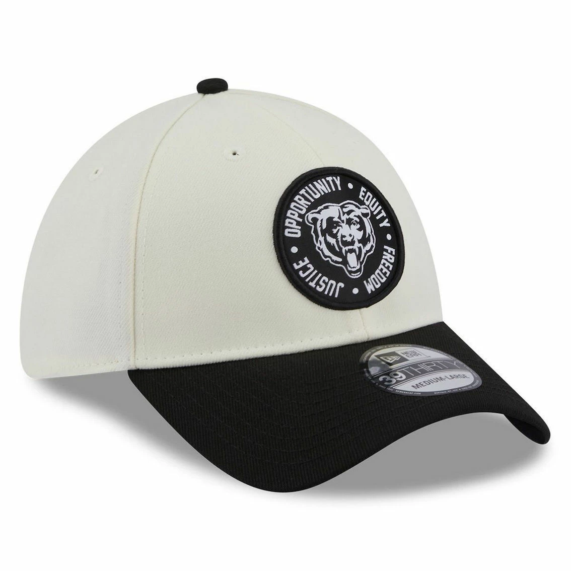 New Era Men's Cream/Black Chicago Bears 2022 Inspire Change 39THIRTY Flex Hat 6 New Era Men's Cream/Black Chicago Bears 2022 Inspire Change 39THIRTY Flex Hat - Image 4