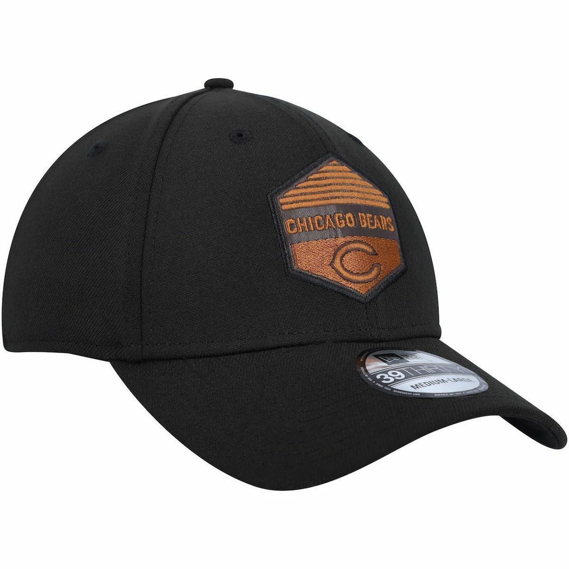 New Era Men's Black Chicago Bears Gulch 39THIRTY Flex Hat 6 New Era Men's Black Chicago Bears Gulch 39THIRTY Flex Hat - Image 4