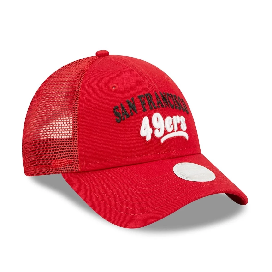 New Era Women's Scarlet San Francisco 49ers Team Trucker 9FORTY Snapback Hat 6 New Era Women's Scarlet San Francisco 49ers Team Trucker 9FORTY Snapback Hat - Image 4