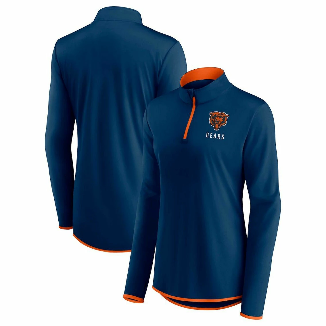 Women's Fanatics Branded Navy Chicago Bears Worth The Drive Quarter-Zip Top 3 Women's Fanatics Branded Navy Chicago Bears Worth The Drive Quarter-Zip Top