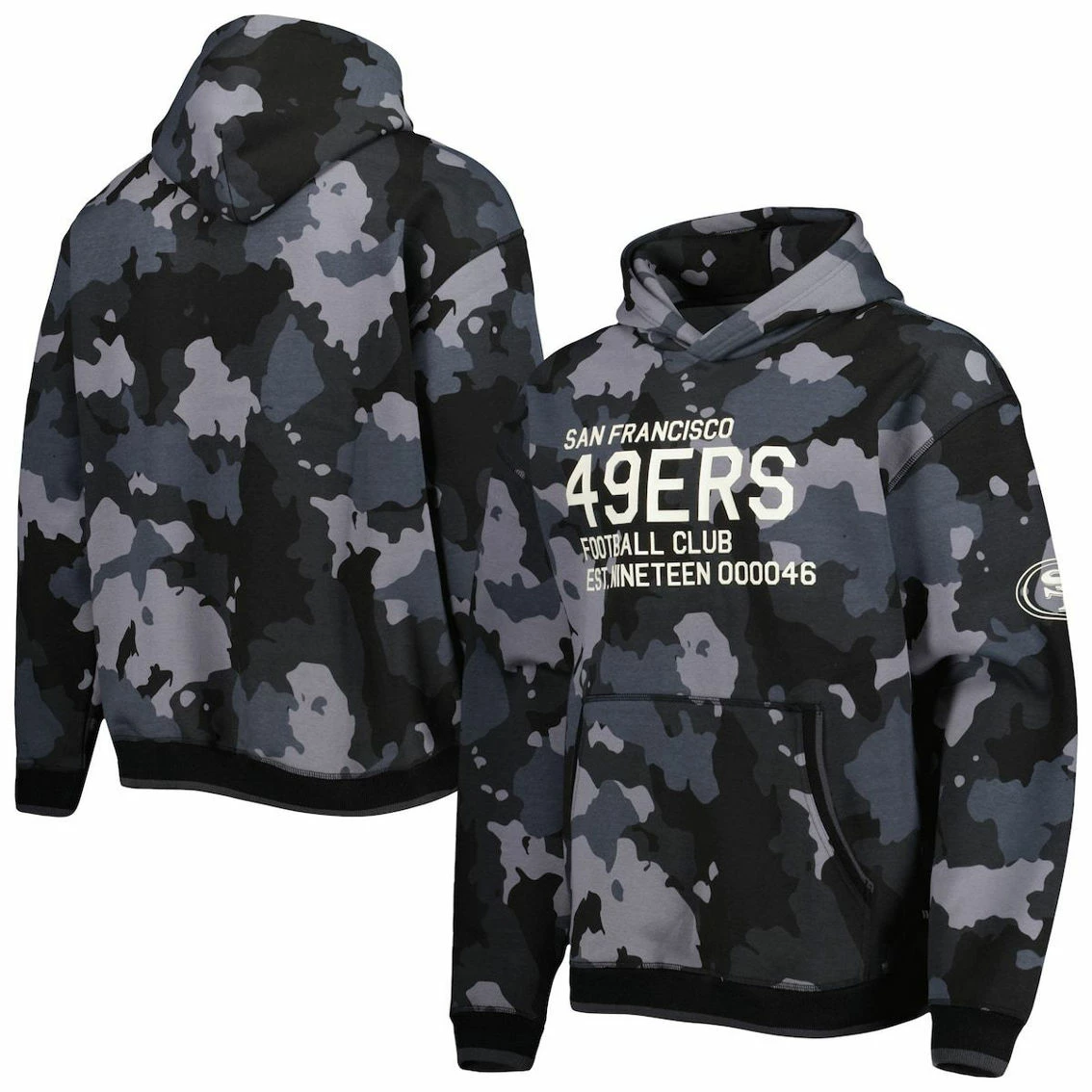 The Wild Collective Men's Black San Francisco 49ers Camo Pullover Hoodie 4 The Wild Collective Men's Black San Francisco 49ers Camo Pullover Hoodie - Image 2