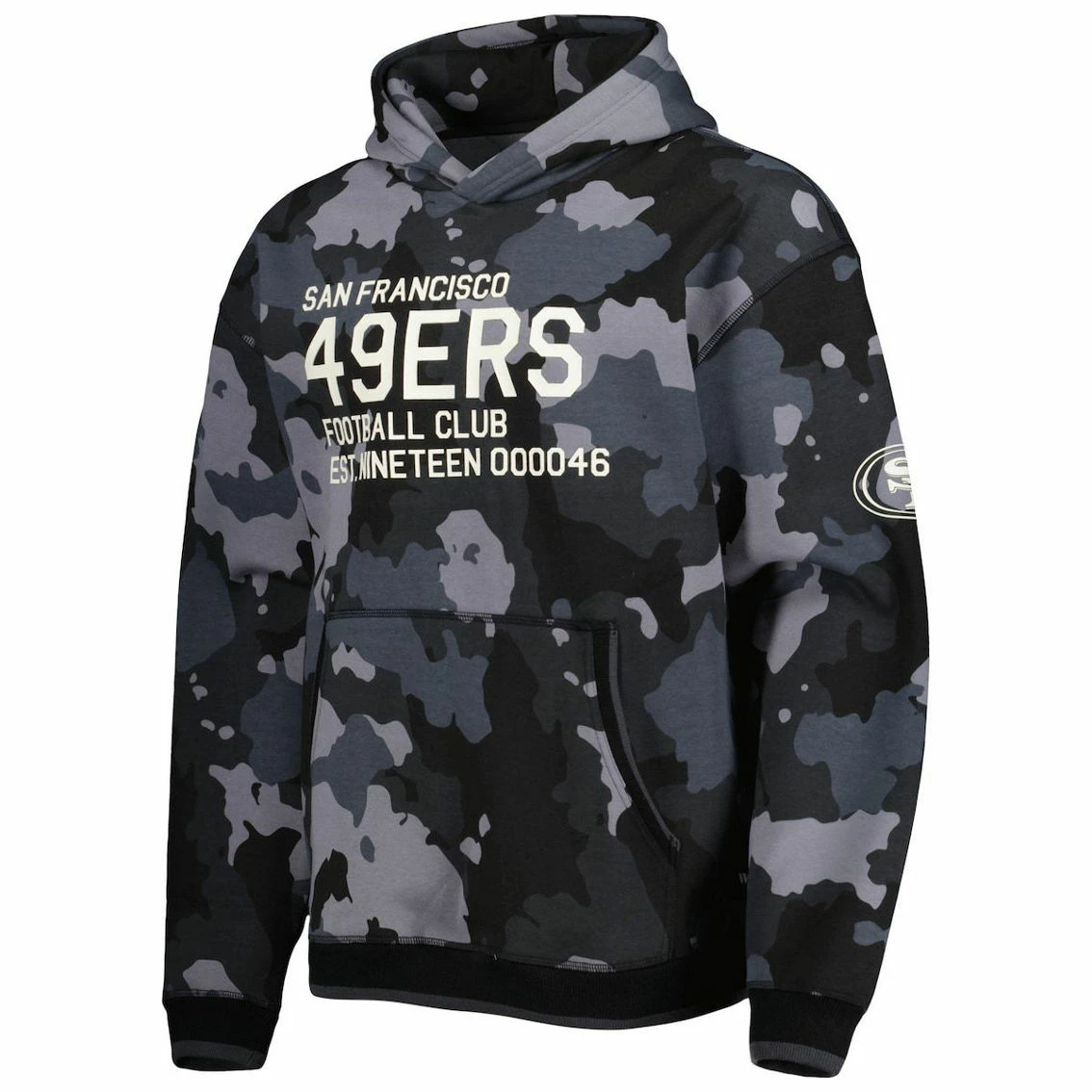 The Wild Collective Men's Black San Francisco 49ers Camo Pullover Hoodie 5 The Wild Collective Men's Black San Francisco 49ers Camo Pullover Hoodie - Image 3