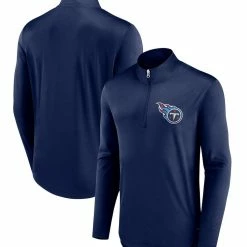 Fanatics Branded Men's Navy Tennessee Titans Tough Minded Quarter-Zip Top