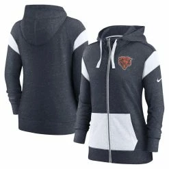 Nike Women's Navy/White Chicago Bears Monaco Full-Zip Hoodie