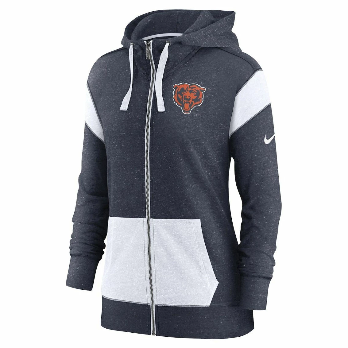 Nike Women's Navy/White Chicago Bears Monaco Full-Zip Hoodie 5 Nike Women's Navy/White Chicago Bears Monaco Full-Zip Hoodie - Image 3