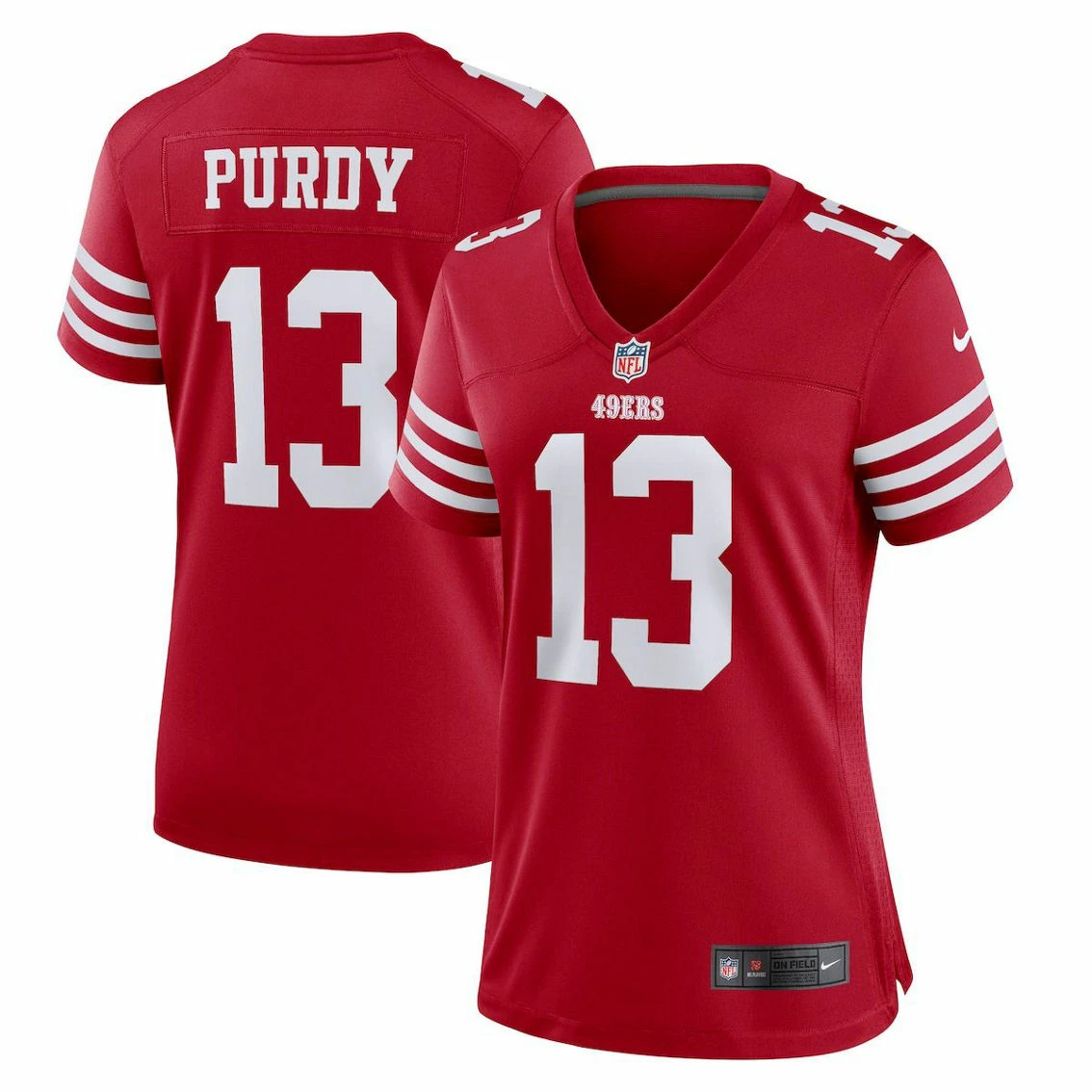 Nike Women's Brock Purdy Scarlet San Francisco 49ers Game Player Jersey 4 Nike Women's Brock Purdy Scarlet San Francisco 49ers Game Player Jersey - Image 2