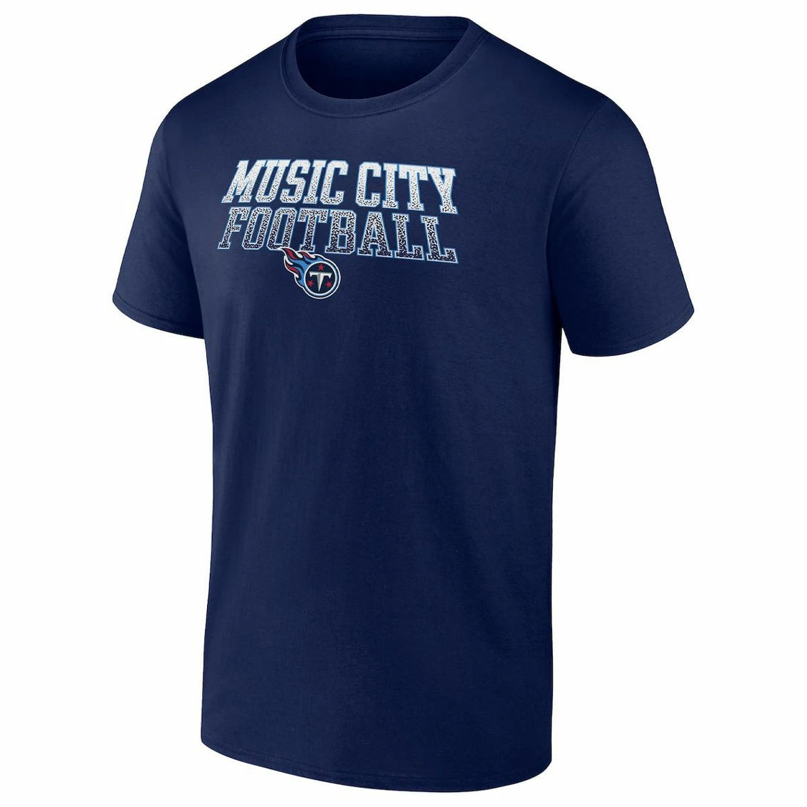 Fanatics Branded Men's Navy Tennessee Titans Music City Football Heavy Hitter T-Shirt 5 Fanatics Branded Men's Navy Tennessee Titans Music City Football Heavy Hitter T-Shirt - Image 3