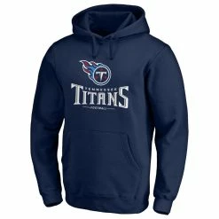 Fanatics Branded Men's Navy Tennessee Titans Logo Team Lockup Fitted Pullover Hoodie -Fanatics DSCO1155956609 1320 ALT2