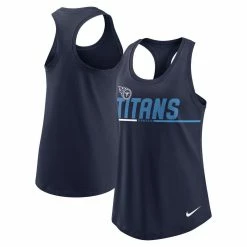 Nike Women's Navy Tennessee Titans Team Name City Tri-Blend Racerback Tank Top