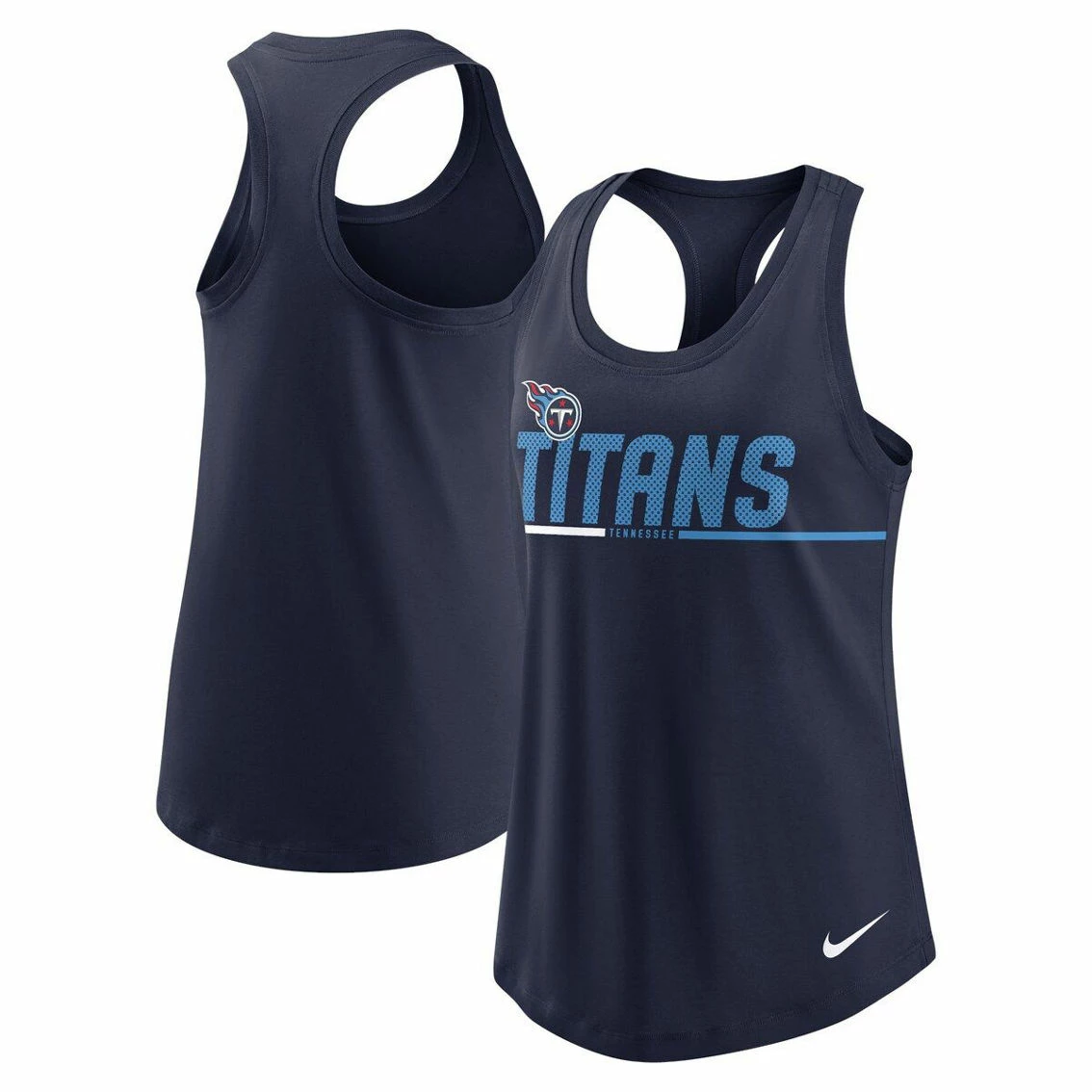 Nike Women's Navy Tennessee Titans Team Name City Tri-Blend Racerback Tank Top 4 Nike Women's Navy Tennessee Titans Team Name City Tri-Blend Racerback Tank Top - Image 2