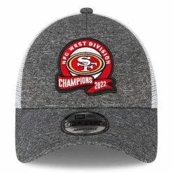 New Era Men's Heather Gray San Francisco 49ers 2022 NFC West Division S Locker Room 9FORTY Adjustable Hat 8 New Era Men's Heather Gray San Francisco 49ers 2022 NFC West Division S Locker Room 9FORTY Adjustable Hat -Fanatics DSCO1156317088 1927 ALT2