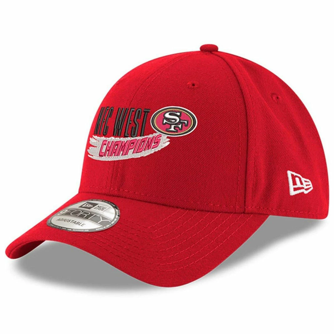 New Era Men's Scarlet San Francisco 49ers 2022 NFC West Division S 9FORTY Adjustable Hat 3 New Era Men's Scarlet San Francisco 49ers 2022 NFC West Division S 9FORTY Adjustable Hat