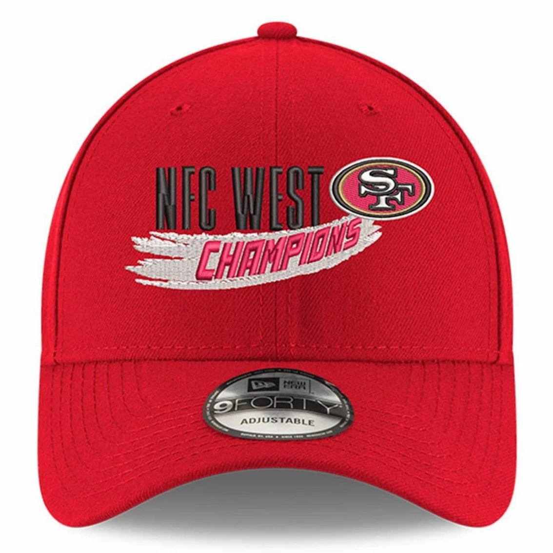New Era Men's Scarlet San Francisco 49ers 2022 NFC West Division S 9FORTY Adjustable Hat 5 New Era Men's Scarlet San Francisco 49ers 2022 NFC West Division S 9FORTY Adjustable Hat - Image 3