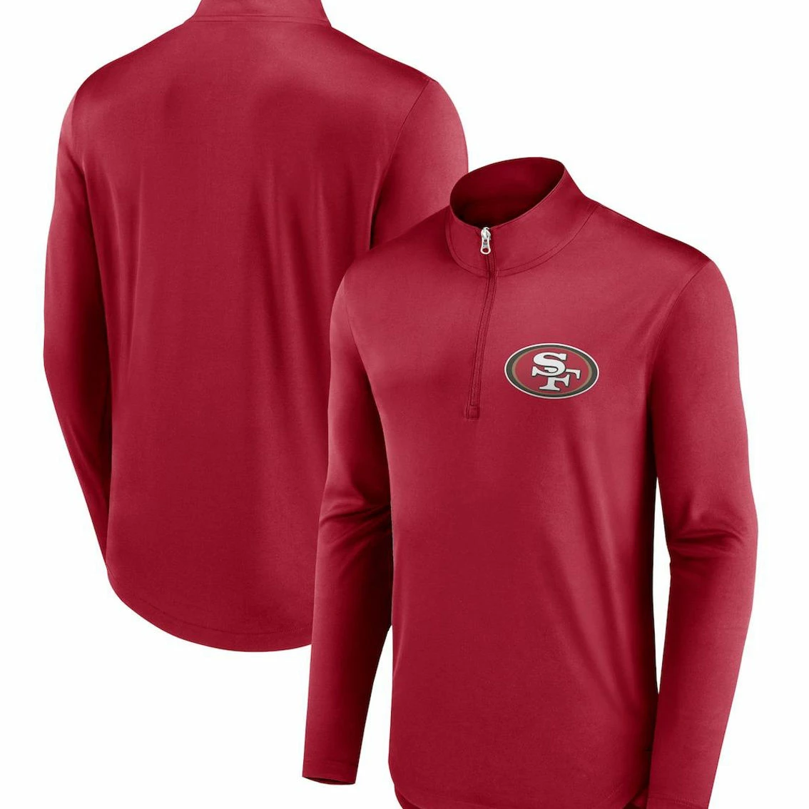 Fanatics Branded Men's Scarlet San Francisco 49ers Tough Minded Quarter-Zip Top 3 Fanatics Branded Men's Scarlet San Francisco 49ers Tough Minded Quarter-Zip Top