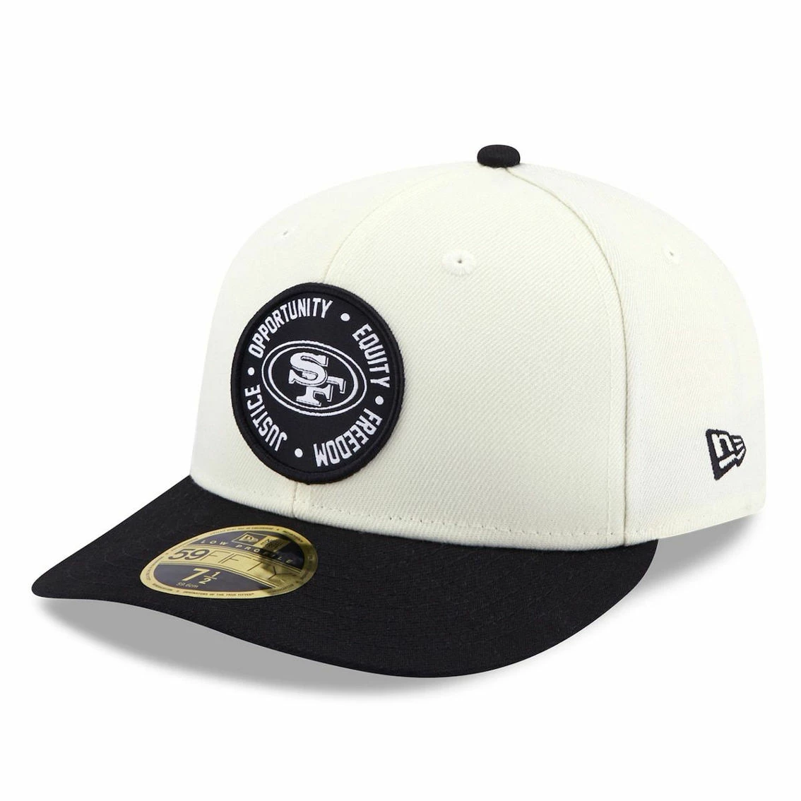 New Era Men's Cream/Black San Francisco 49ers 2022 Inspire Change 59FIFTY Low Fitted Hat 4 New Era Men's Cream/Black San Francisco 49ers 2022 Inspire Change 59FIFTY Low Fitted Hat - Image 2