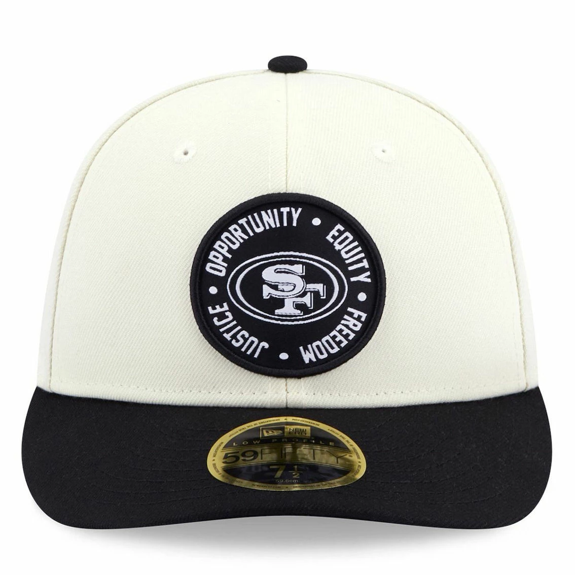 New Era Men's Cream/Black San Francisco 49ers 2022 Inspire Change 59FIFTY Low Fitted Hat 5 New Era Men's Cream/Black San Francisco 49ers 2022 Inspire Change 59FIFTY Low Fitted Hat - Image 3