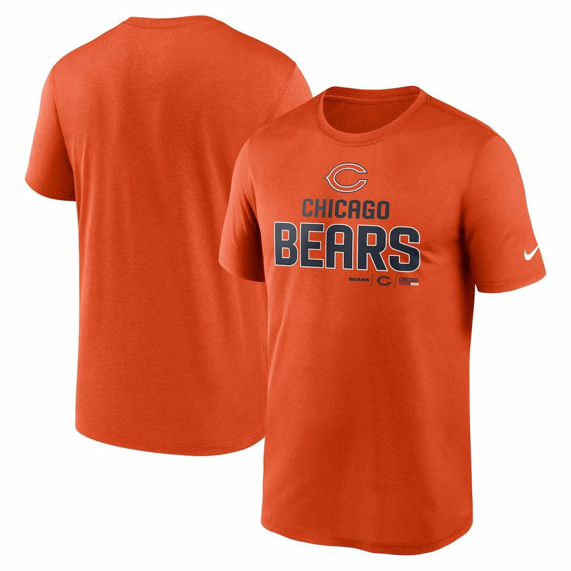 Nike Men's Orange Chicago Bears Legend Community Performance T-Shirt 4 Nike Men's Orange Chicago Bears Legend Community Performance T-Shirt - Image 2