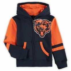 Outerstuff Preschool Navy Chicago Bears Stadium Full-Zip Hoodie